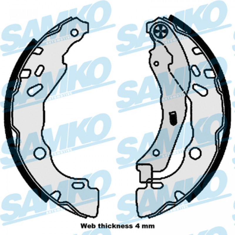 SAMKO 81111 Brake Shoe Set Rear for
