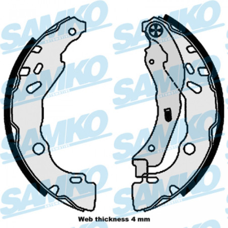 SAMKO 81111 Brake Shoe Set Rear for