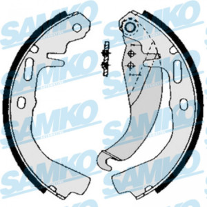 SAMKO 82500 Brake Shoe Set Rear for