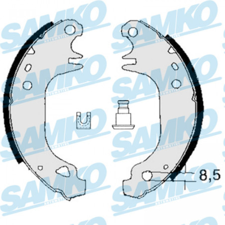 SAMKO 83110 Juego de zapatas de frenos para