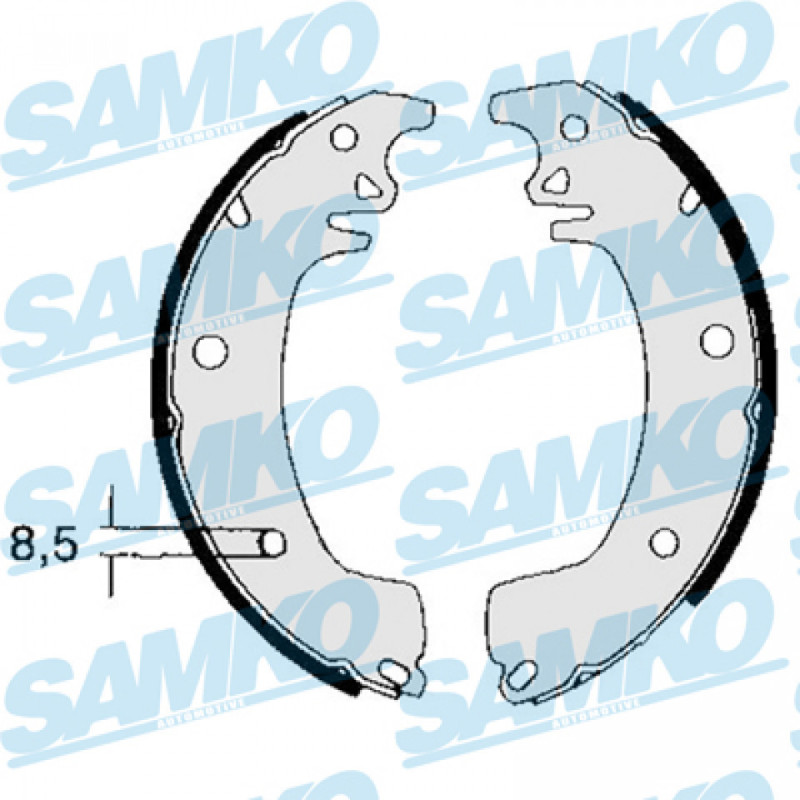 SAMKO 83130 Zestaw szczęk hamulcowych dla