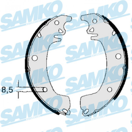 SAMKO 83130 Juego de zapatas de frenos para