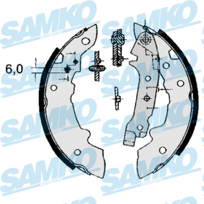 SAMKO 84320 Zestaw szczęk hamulcowych dla