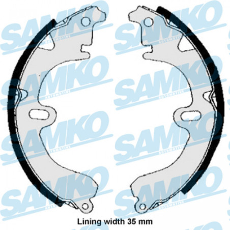 SAMKO 84530 Jeu de mâchoires de frein pour