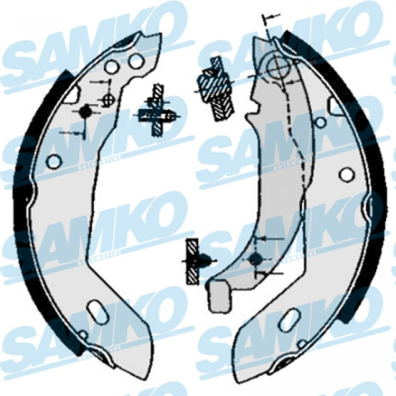 SAMKO 84670 Kit ganasce freno per