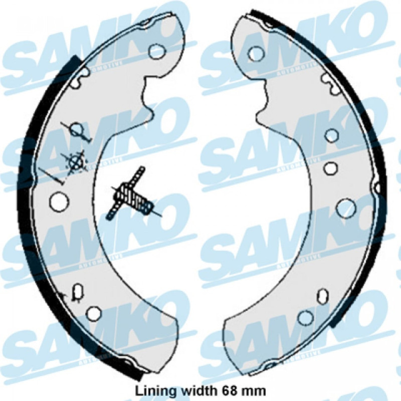 SAMKO 85060 Jeu de mâchoires de frein pour