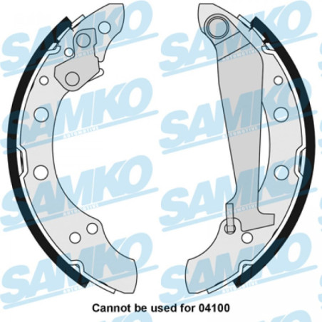 SAMKO 85730 Brake Shoe Set Rear for