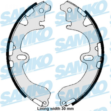 SAMKO 85810 Kit ganasce freno per