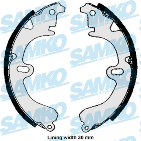 SAMKO 85860 Juego de zapatas de frenos para