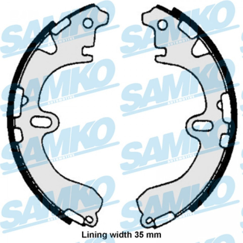 SAMKO 86720 Brake Shoe Set Rear for