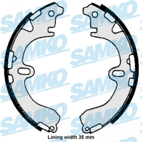 SAMKO 86720 Jeu de mâchoires de frein pour