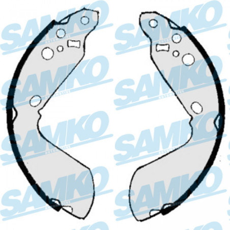 SAMKO 86890 Brake Shoe Set Rear for