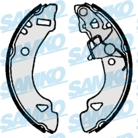 SAMKO 87060 Juego de zapatas de frenos para