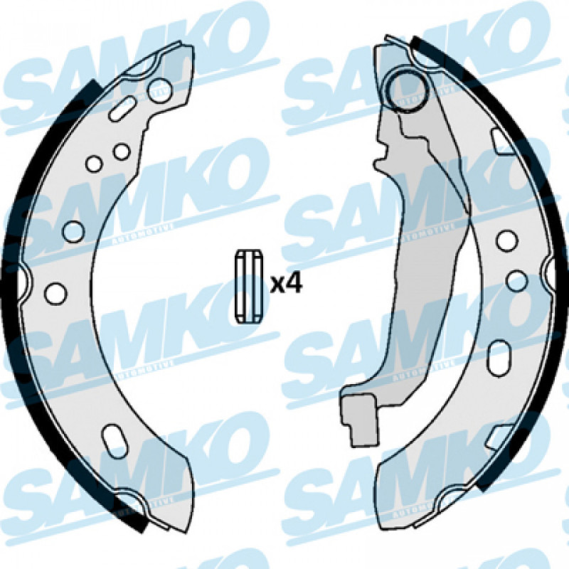SAMKO 87090 Brake Shoe Set for