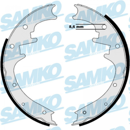 SAMKO 87205 Bremsbackensatz für