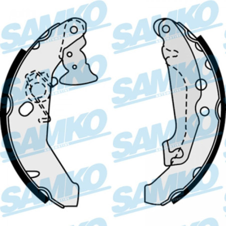 SAMKO 87560 Brake Shoe Set Rear for