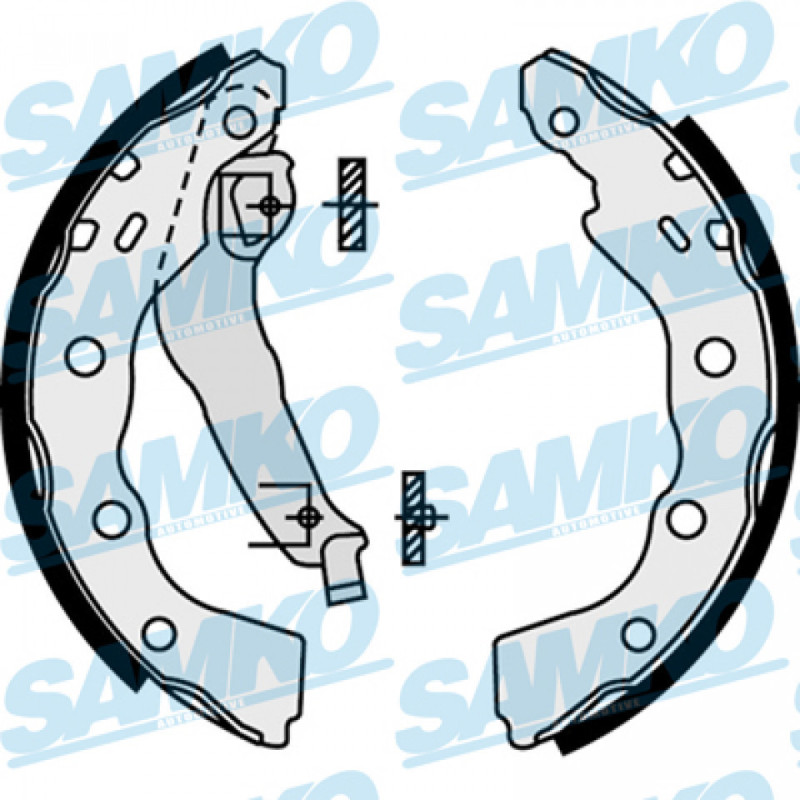 SAMKO 87740 Juego de zapatas de frenos para
