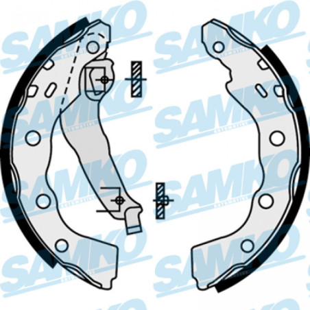 SAMKO 87740 Brake Shoe Set Rear for