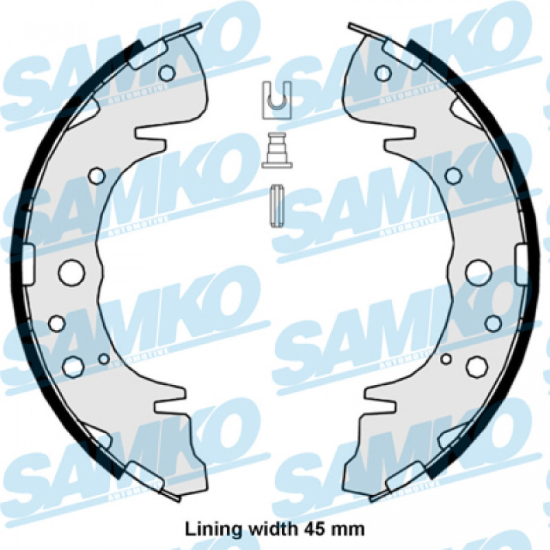 SAMKO 88020 Brake Shoe Set Rear for