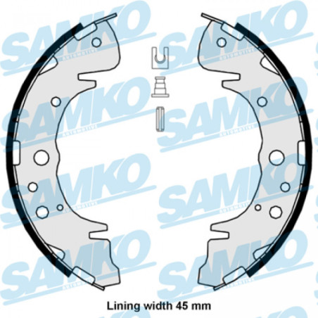 SAMKO 88020 Brake Shoe Set Rear for