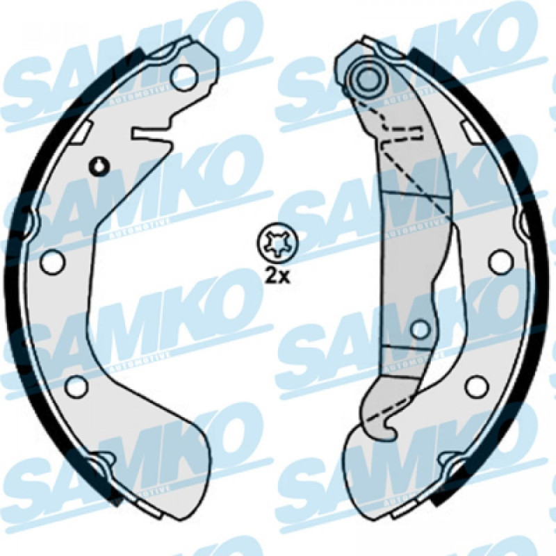 SAMKO 88120 Brake Shoe Set Rear for