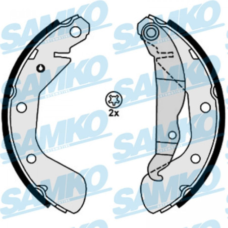 SAMKO 88120 Juego de zapatas de frenos para