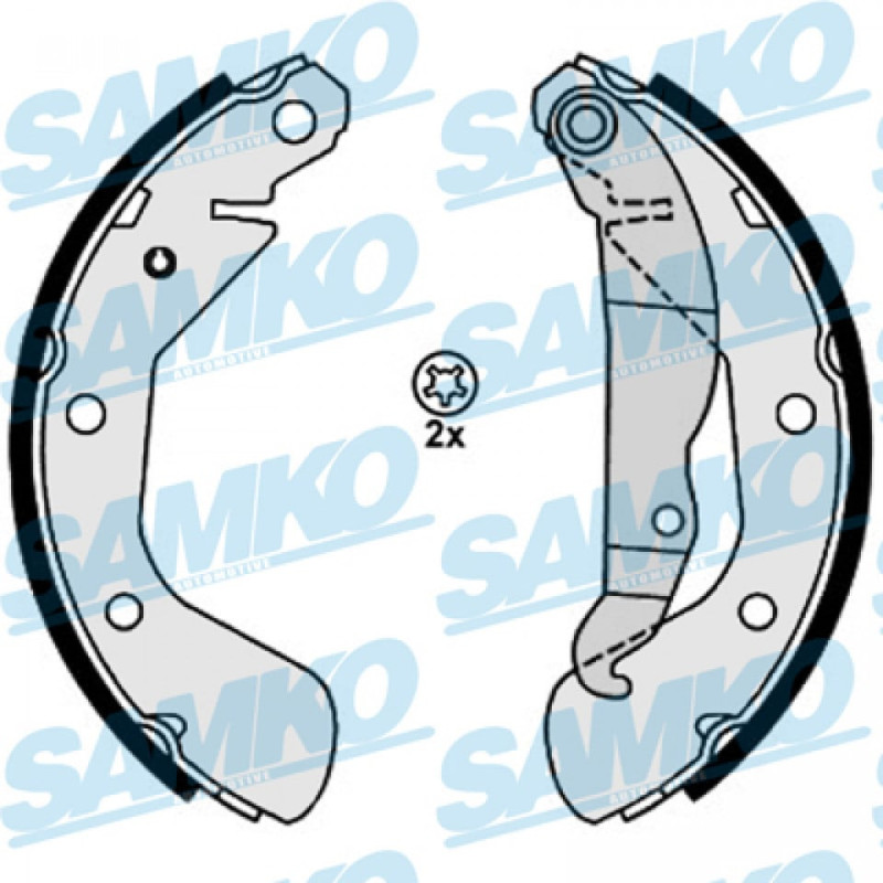 SAMKO 88130 Juego de zapatas de frenos para
