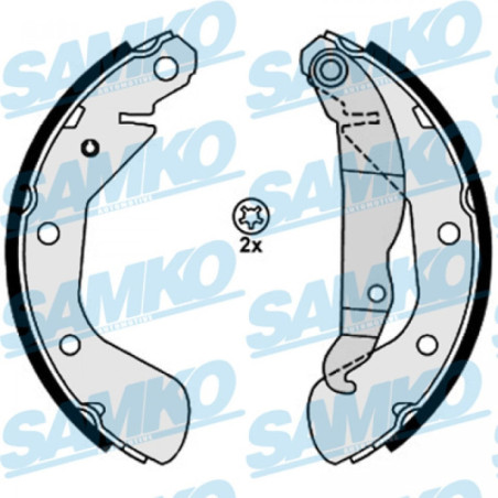 SAMKO 88130 Kit ganasce freno per