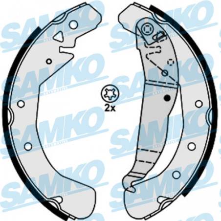 SAMKO 88210 Juego de zapatas de frenos para