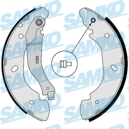 SAMKO 88580 Brake Shoe Set for