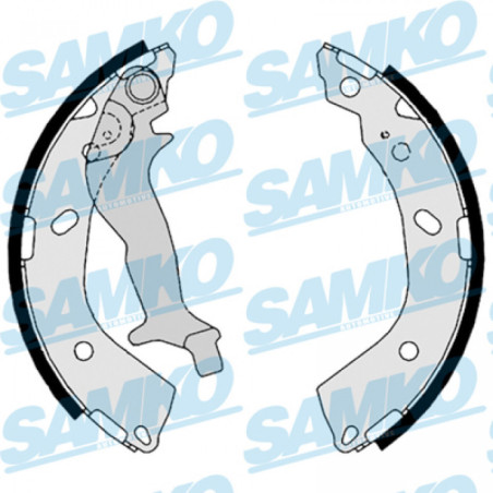 SAMKO 88760 Brake Shoe Set Rear for