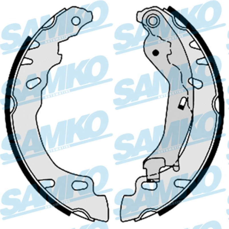 SAMKO 88780 Brake Shoe Set Rear for