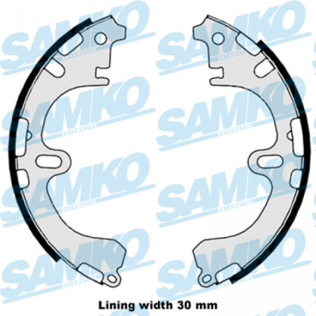 SAMKO 88800 Brake Shoe Set Rear for