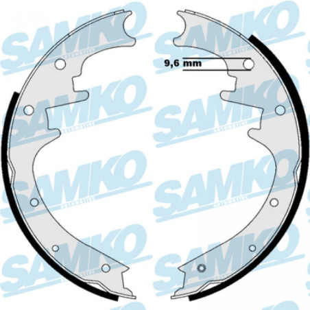 SAMKO 88990 Brake Shoe Set Rear for