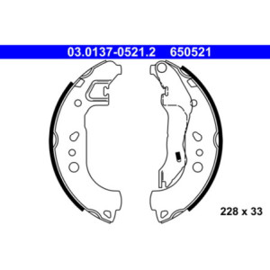 ATE 03.0137-0521.2 Kit ganasce freno posteriore per Rapid Roomster Toledo