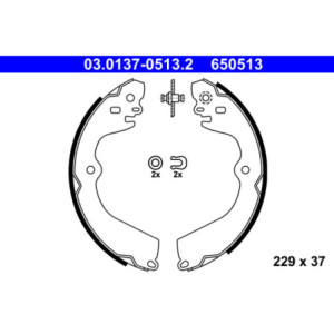 ATE 03.0137-0513.2 Kit ganasce freno posteriore per Nissan NV200
