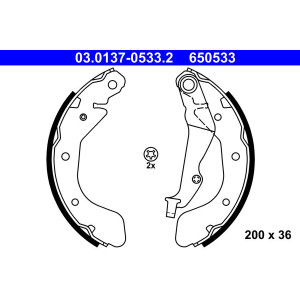 ATE 03.0137-0533.2 Kit ganasce freno posteriore per Karl Viva