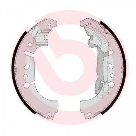 BREMBO S 23 580 Brake Shoe Set Rear for Tipo 500L Fiorino Qubo