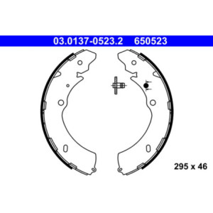 ATE 03.0137-0523.2 Juego de zapatas de frenos trasero para Isuzu D-Max KB