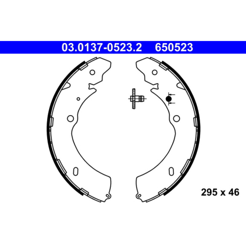 ATE 03.0137-0523.2 Juego de zapatas de frenos trasero para Isuzu D-Max KB