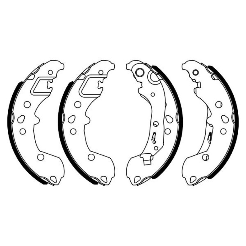 BOSCH 0 986 487 958 Brake Shoe Set Rear for