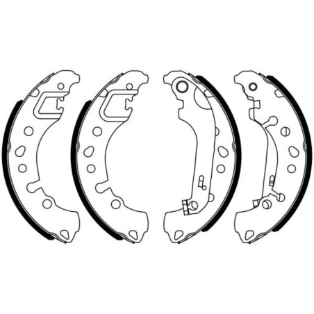 BOSCH 0 986 487 961 Brake Shoe Set for