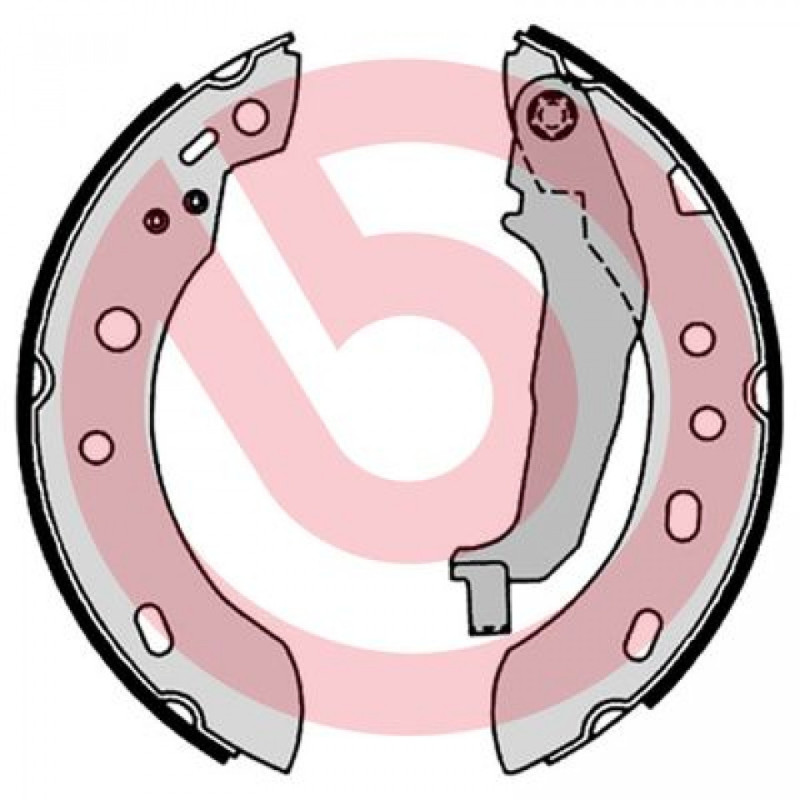 BREMBO S 56 551 Sada brzdových čelistí zadní pro Nissan Micra