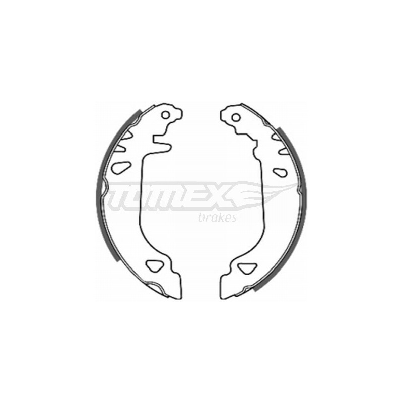 TOMEX Brakes TX 20-19 Brake Shoe Set for