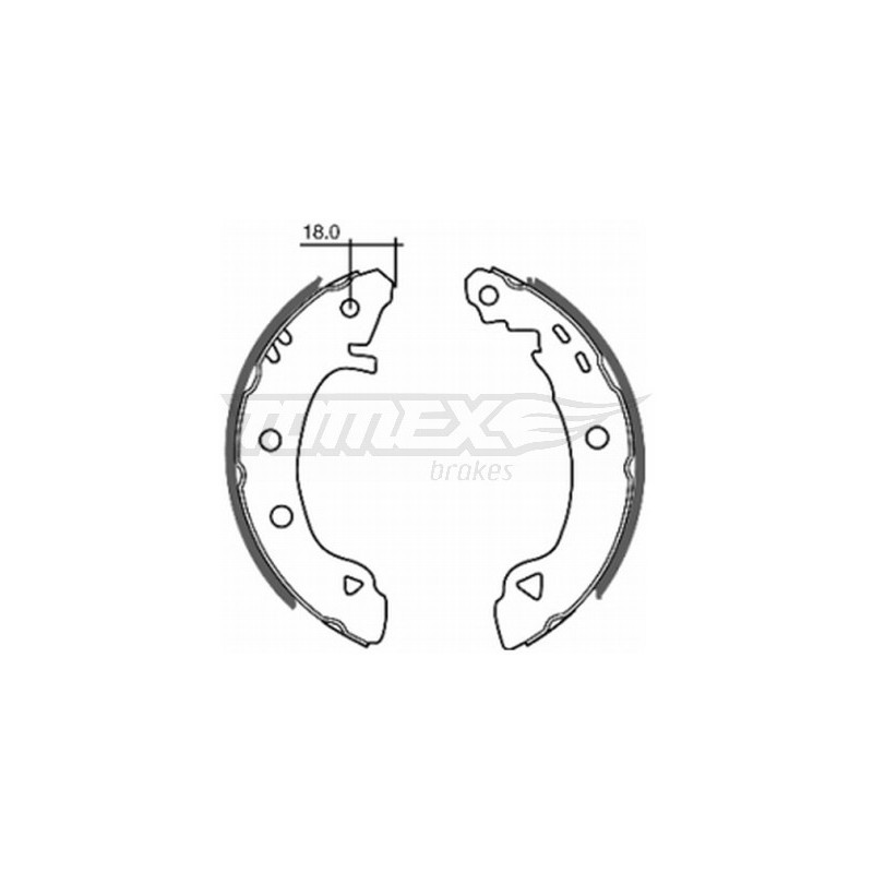 TOMEX Brakes TX 20-22 Brake Shoe Set for