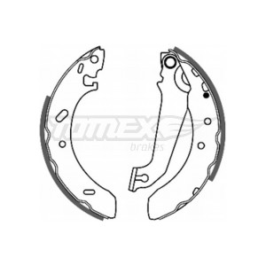 TOMEX Brakes TX 20-54 Sada brzdových čeľustí pre