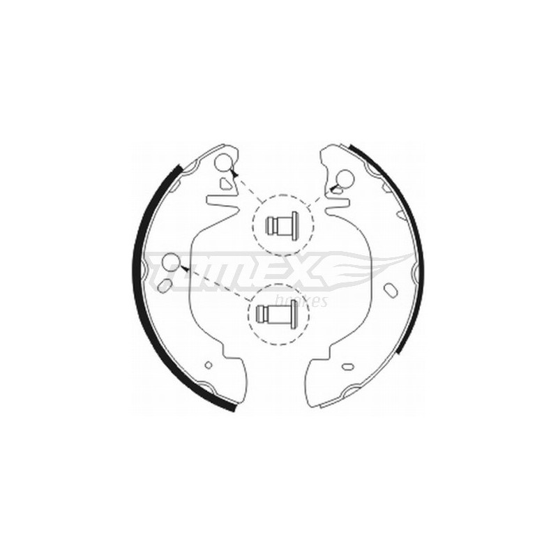 TOMEX Brakes TX 20-81 Sada brzdových čeľustí pre