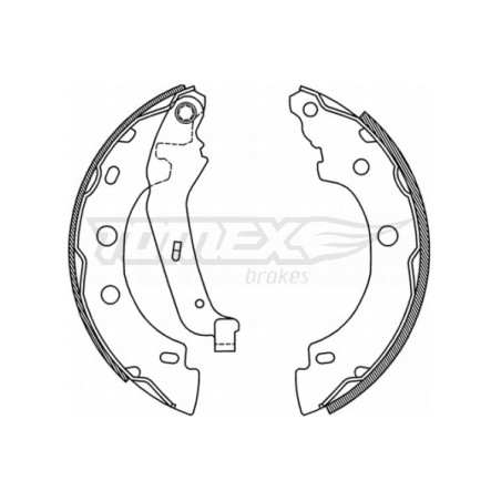 TOMEX Brakes TX 21-00 Brake Shoe Set for