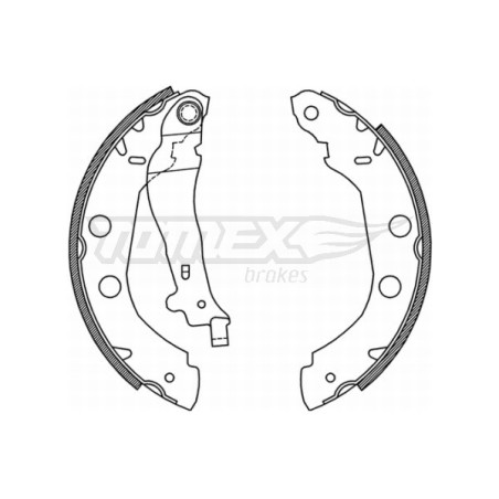 TOMEX Brakes TX 21-01 Sada brzdových čeľustí pre