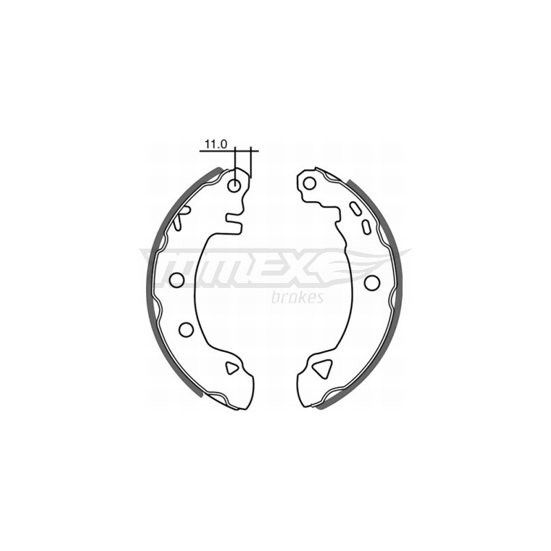 TOMEX Brakes TX 21-02 Sada brzdových čeľustí pre